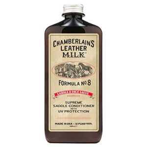 chamberlains leather milk saddle tack salve conditioner formula no. 8, 12 ounce