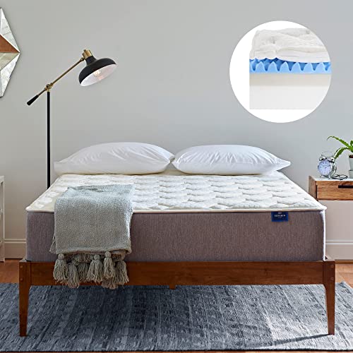 Serenia Sleep Cooling Mattress Pad Queen Size, 12-Inch Quilted Plush Mattress - Cool Gel-Infused, Deep Pocket, & Extra Thick Memory Foam Mattress Pads with Breathable Cover for a Comfortable Sleep