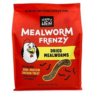 happy hen treats mealworm frenzy pet treat (1 pouch), 5 lb