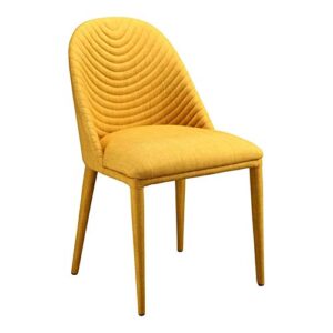 moe's home collection eh-1100-09 libby dining chairs, yellow