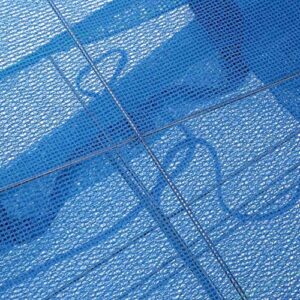 Docooler 4 Layers Meat Drying Net Drying Rack Net Folding Vegetable Fish Dishes Mesh Hanging Drying Net with Zipper Blue 40 40 65cm