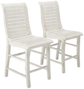 progressive furniture willow counter chairs set of 2, 19" w x 23" d x 42" h, white