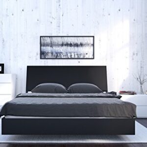 Nexera Platform Bed, Black, Queen