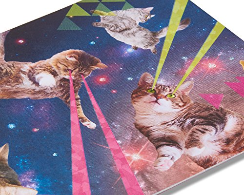 American Greetings Funny Blank Card (Outer Space Laser Cats)