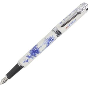 Abcsea Blue and White Porcelain Series Fountain Pen, Genuine Ceramic w/ Chinese Painting - Bamboo