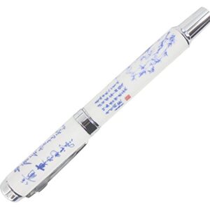 Abcsea Blue and White Porcelain Series Fountain Pen, Genuine Ceramic w/ Chinese Painting - Bamboo