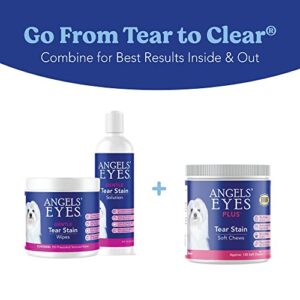 Angels’ Eyes PLUS Tear Stain Prevention Soft Chews for Dogs | 120 ct Beef Flavor| For All Breeds | No Wheat No Corn | Daily Supplement | Proprietary Formula