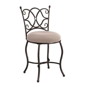 hillsdale furniture vanity stool brody metal, rubbed gray