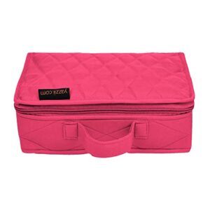 Yazzii Original Craft Organizer Tote Bag - Portable Storage Bag Organizer - Multipurpose Storage Organizer for Crafts, Cosmetics & Jewelry. Fuchsia