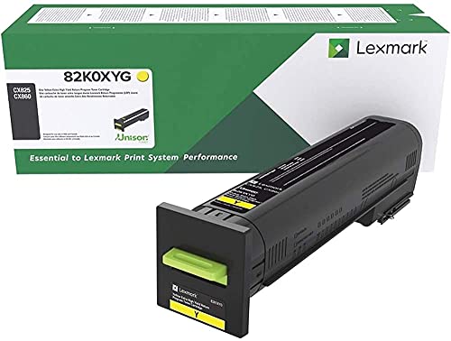 Lexmark 82k0xyg Return Program Extra High-Yield Toner, 22,000 Page-Yield, Yellow