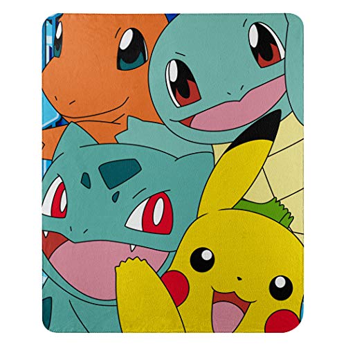 Pokémon, "Meet the Group" Fleece Throw Blanket, 45" x 60", Multi Color