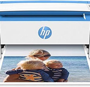 HP DeskJet 3755 Compact All-in-One Wireless Printer, HP Instant Ink, Works with Alexa - Blue Accent (J9V90A)