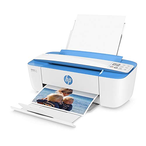 HP DeskJet 3755 Compact All-in-One Wireless Printer, HP Instant Ink, Works with Alexa - Blue Accent (J9V90A)