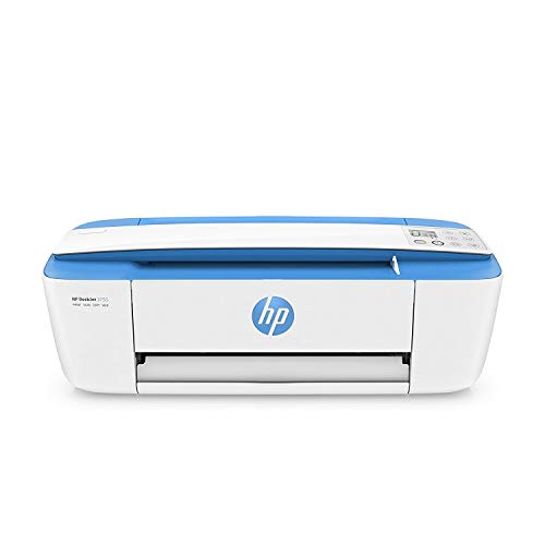 HP DeskJet 3755 Compact All-in-One Wireless Printer, HP Instant Ink, Works with Alexa - Blue Accent (J9V90A)