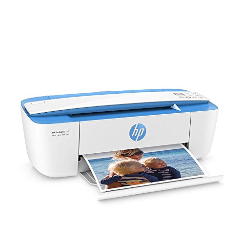 HP DeskJet 3755 Compact All-in-One Wireless Printer, HP Instant Ink, Works with Alexa - Blue Accent (J9V90A)