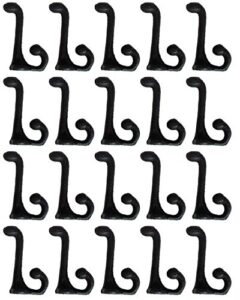 20 cast iron black school hat coat rack hall tree hooks 3 1/4" length