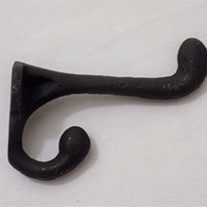 20 Cast Iron Black School Hat Coat Rack Hall Tree Hooks 3 1/4" Length