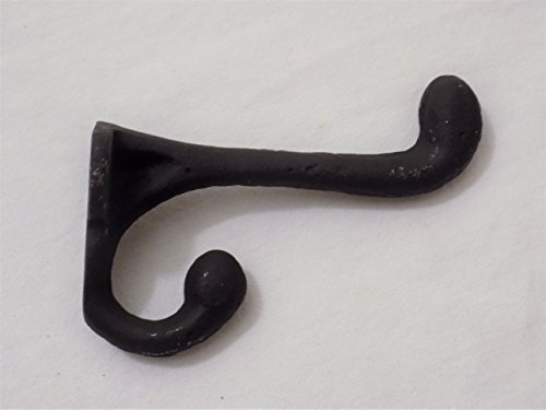 20 Cast Iron Black School Hat Coat Rack Hall Tree Hooks 3 1/4" Length