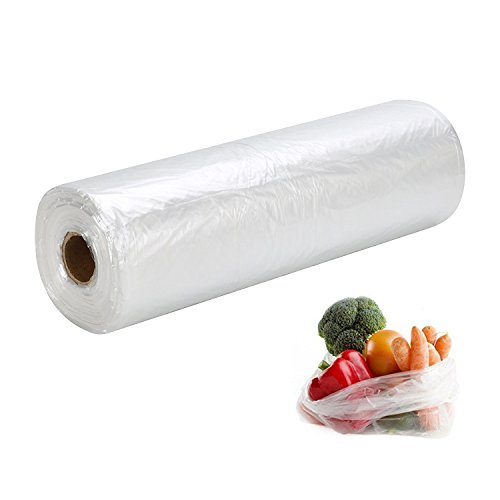 PAPRMA 12" X 20" Plastic Produce Bags, Food Storage Clear Bags for Kitchen, Office, Commercial, Home, 350 Bags Per Roll (1 Roll)