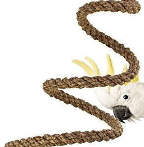 02066 Large Abaca Rope Boing Bird Toy Cage Toys Cage Amazon Macaw Cockatoo