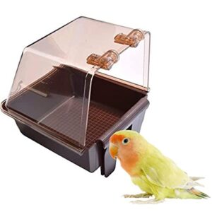 Saim Bird Bath Box, Small Bird Bath for Cage,Bird Cage Hanging Bath Bathing Box,Parrot Birdbath Shower Accessories