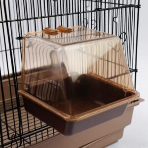 Saim Bird Bath Box, Small Bird Bath for Cage,Bird Cage Hanging Bath Bathing Box,Parrot Birdbath Shower Accessories