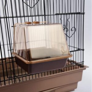 Saim Bird Bath Box, Small Bird Bath for Cage,Bird Cage Hanging Bath Bathing Box,Parrot Birdbath Shower Accessories