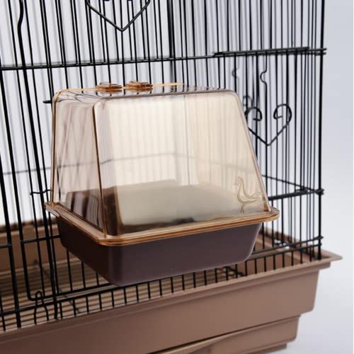 Saim Bird Bath Box, Small Bird Bath for Cage,Bird Cage Hanging Bath Bathing Box,Parrot Birdbath Shower Accessories