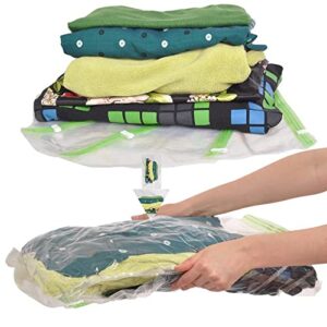 the chestnut 8 space saver bags - no vacuum or pump needed - roll-up compression bags for travel - packing bags - travel essentials - compression bag - packing for suitcases