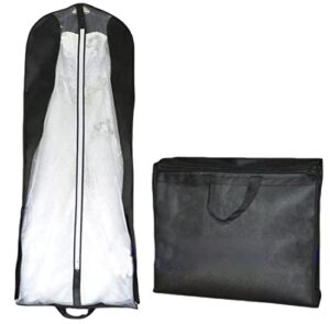 beilite wedding dress garment bag dust cover storage travel bag black 70 inches
