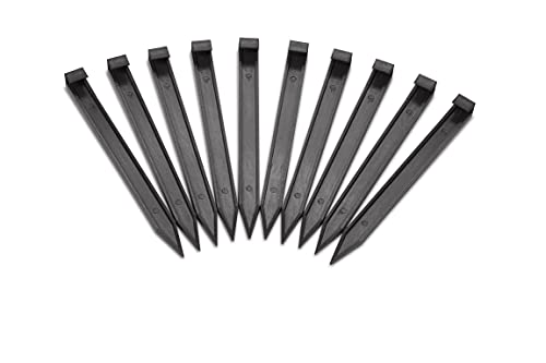 EasyFlex 10 in. Landscape Anchoring Stake Pack - 10 Ct., Black