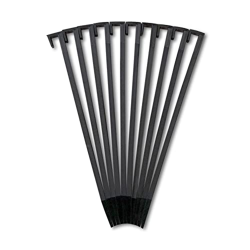 EasyFlex 10 in. Landscape Anchoring Stake Pack - 10 Ct., Black