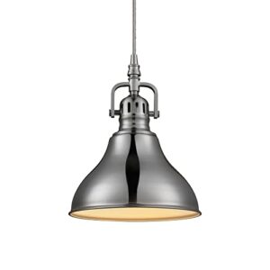 globe brushed nickel metallic 1 lights pendant light