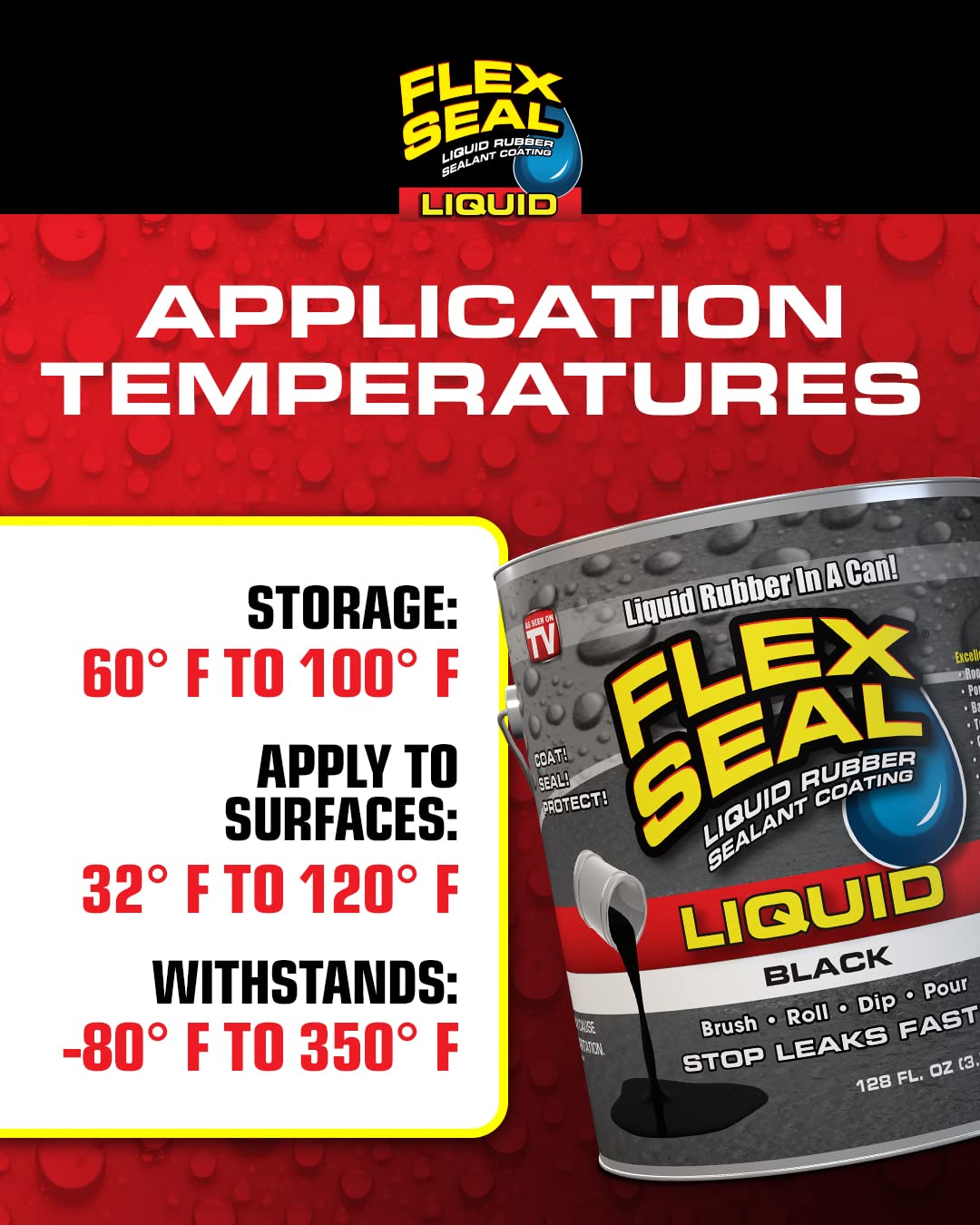 Flex Seal Liquid, 1 Gallon, Black, Liquid Rubber Coating Sealant, Waterproof, Flexible, Breathable, and UV Resistant, Roof Repair, Basements, RV, Campers, Trailers, Marine, EPDM, Masonry