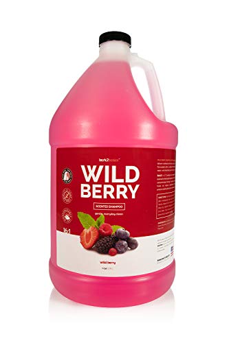 Bark 2 Basics Wild Berry Dog Shampoo, 1 Gallon | Unique Herbal Blend, Finest Natural Ingredients, Handcrafted, Soap-Free & Cruelty-Free, Protects and Nourishes Skin and Coat