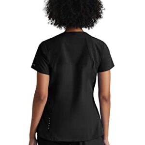 BARCO One 5105 4 Pkt V-Neck Princess Perforated Panel (Black, Medium)