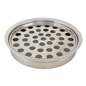 Stackable Communion Tray with Center Bread Plate & Tray Cover - Stainless Steel Silver Finish