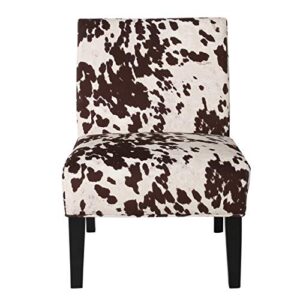 christopher knight home kassi fabric dining chair, milk cow 29.5d x 22.75w x 32.5h in