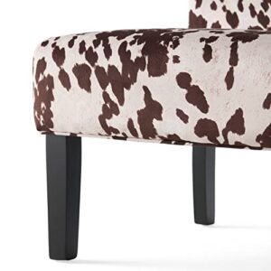 Christopher Knight Home Kassi Fabric Dining Chair, Milk Cow 29.5D x 22.75W x 32.5H in