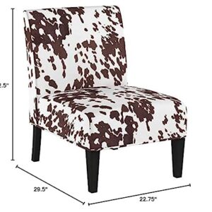 Christopher Knight Home Kassi Fabric Dining Chair, Milk Cow 29.5D x 22.75W x 32.5H in