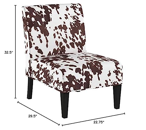Christopher Knight Home Kassi Fabric Dining Chair, Milk Cow 29.5D x 22.75W x 32.5H in