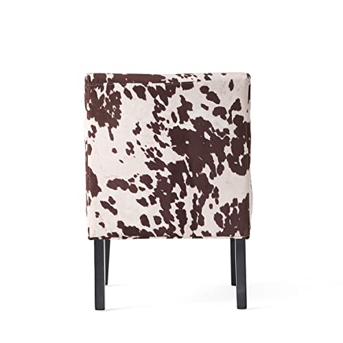 Christopher Knight Home Kassi Fabric Dining Chair, Milk Cow 29.5D x 22.75W x 32.5H in