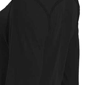 Med Couture Women's 'Activate' Performance Long Sleeve Knit Tee, Black, Large