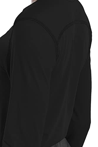 Med Couture Women's 'Activate' Performance Long Sleeve Knit Tee, Black, Large