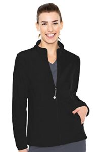 med couture women's med-tech jacket, black, large