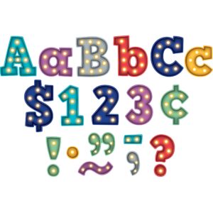 teacher created resources marquee bold block 4" letters combo pack (5866)