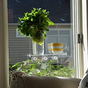 LaBrinx Designs Medium Suction Cup Shelf - Live Plants, Windows, and Bathrooms