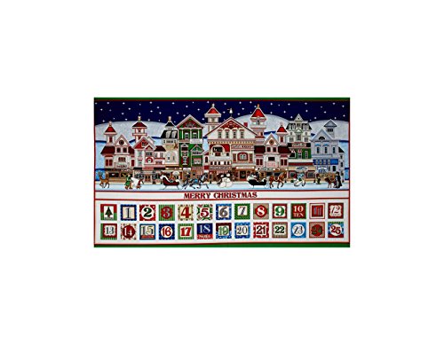 Quilting Treasures Santa Coming to Town Advent Calendar 24 in. Panel Multi Fabric