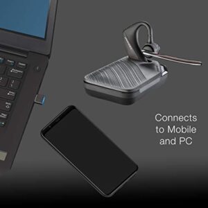 Plantronics Voyager 5200-UC Bluetooth Headset Bundle 206110-01 - for Smartphones, PC, iOS, Mac, Softphones, Tablets Includes 2-Port USB Charger - Vehicle/Home