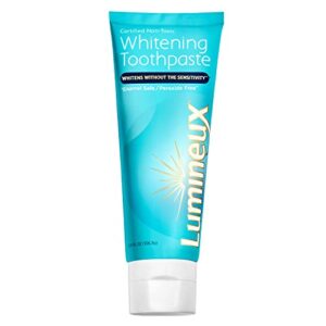 lumineux teeth whitening toothpaste - natural & enamel safe for sensitive & whiter teeth - certified non-toxic, fluoride free, no alcohol, artificial colors, sls free & dentist formulated